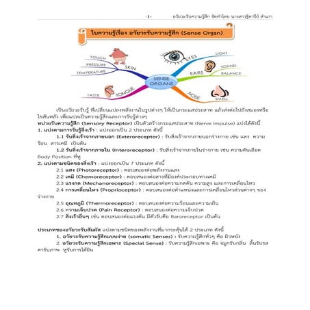 อวัยวะรับความรู้สึก