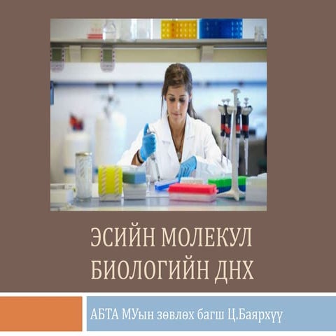 эсийн молекул биологийн днх