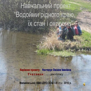 Нестерук О.І. Водойми Малинівки