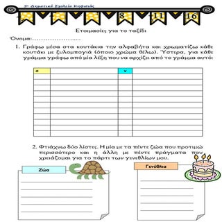 ετοιμασίες για το ταξίδι