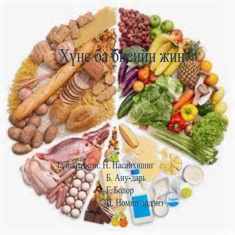 хүнс ба биеийн жин№№