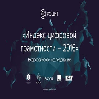 Цифровая грамотность в России / 2016