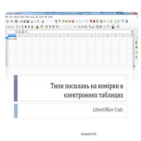 типи посилань на комірки в електронних таблицях