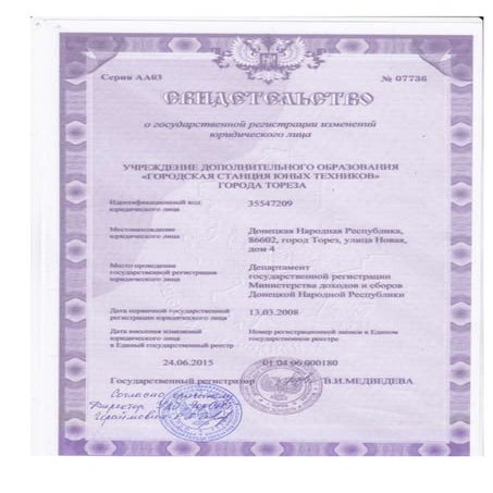 свидетельство | PDF