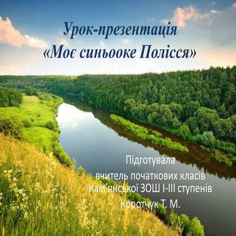 урок презентація "Моє синьооке Полісся"