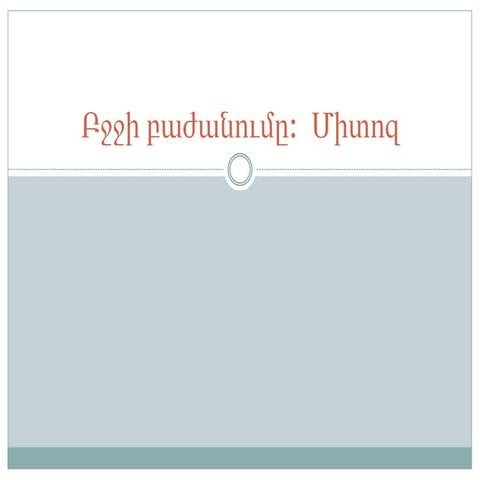 բջջի բաժանումը և միտոզ