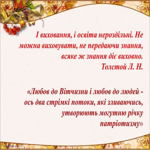 нац патр вих на уроках