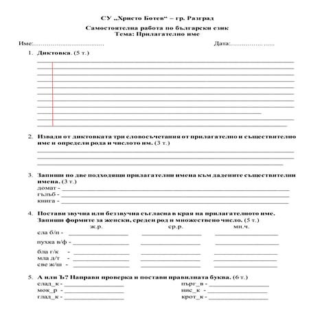 прилаг. име 1 група