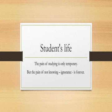 Student`s life