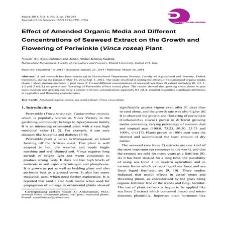 Seaweed extracts as biostimulants | PDF