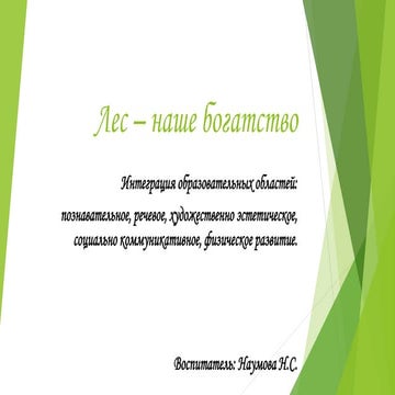 Занятие по экологическому воспитанию "Лес - наше богатство" - Группа "Лунтики" (2017) 