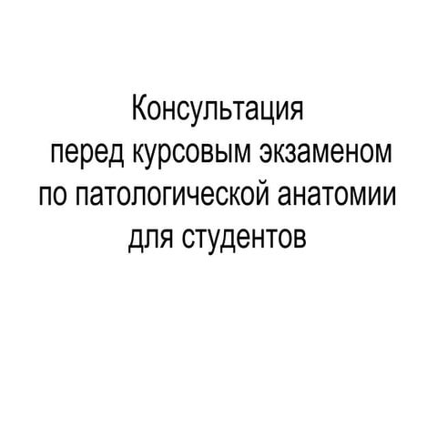 консультация перед экзаменом