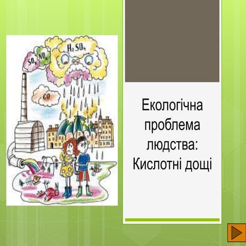Екологічна проблема людства:Кислотні дощі