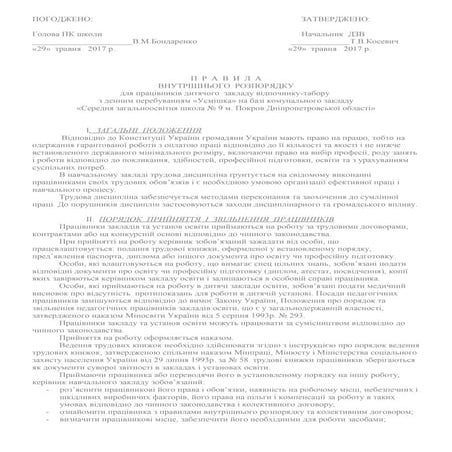 правила внутр. розпорядку