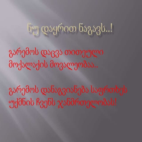 პრეზენტაცია ნაგავზე