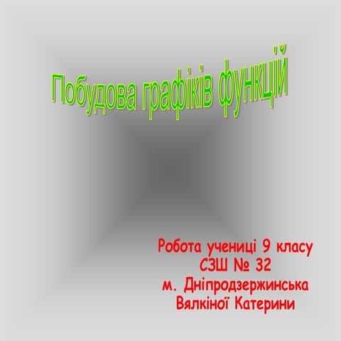 Побудова графіків функцій