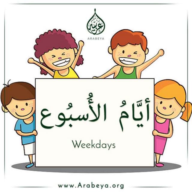 Weekdays In Arabic