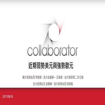 近期弱勢美元與強勢歐元