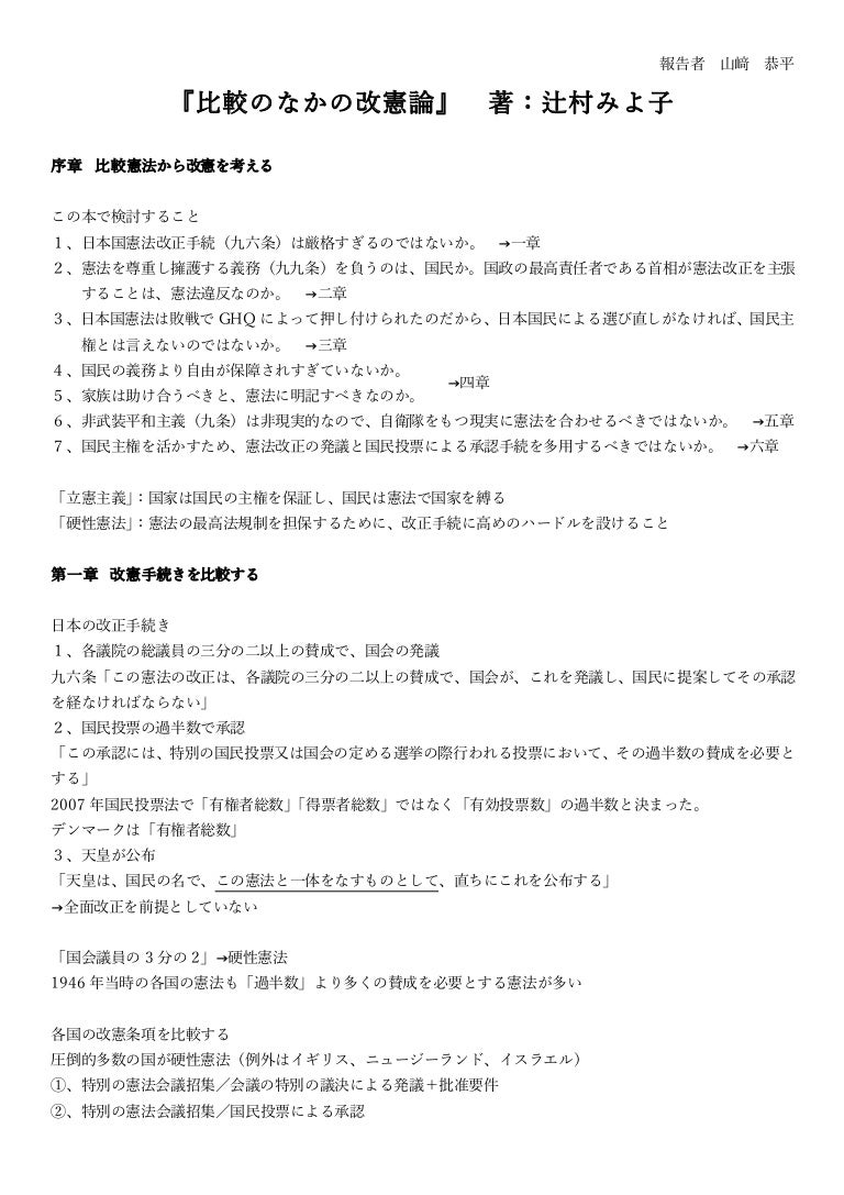 比較のなかの改憲論