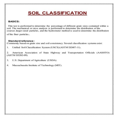 soil classification lab