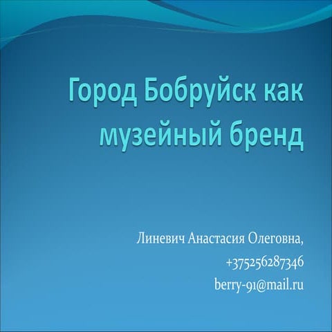 “Кірмаш праектаў” у Магілёве: Бабруйск, як музейны брэнд