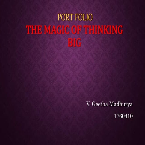 the magic of thinking big book review