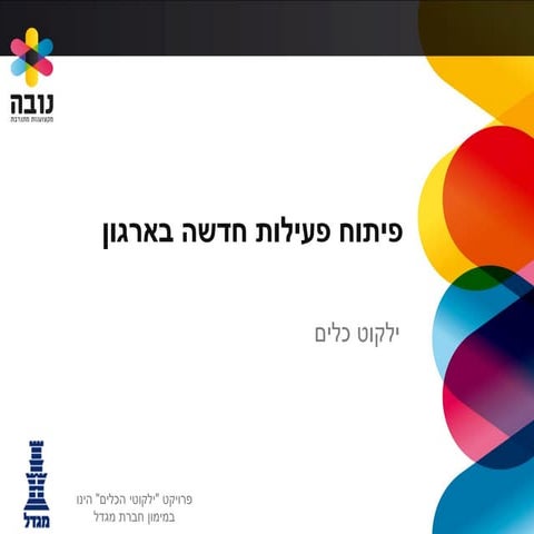 ילקוט כלים  פיתוח פעילות חדשה
