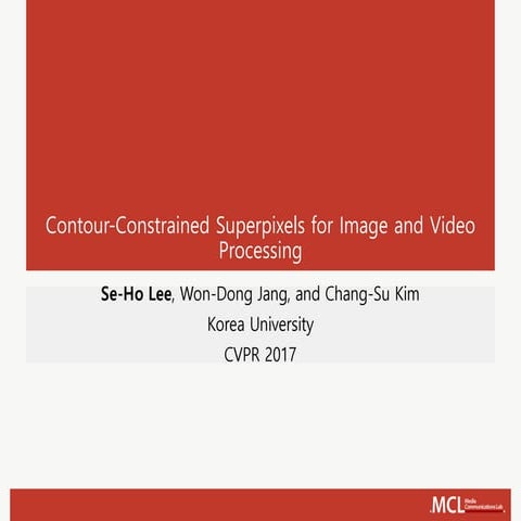 Contour-Constrained Superpixels for Image and Video Processing