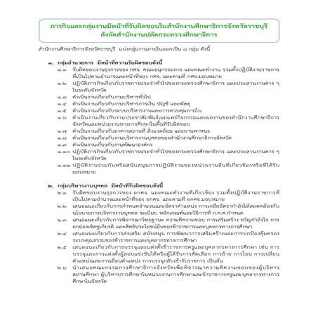 หน้าที่รับผิดชอบ ศธจ.