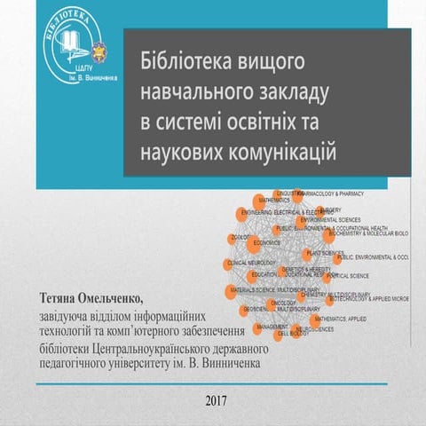 Бібліотека вищого навчального закладу в системі освітніх та наукових комунікацій