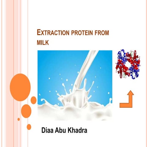 Extraction protein from milk | PPTX