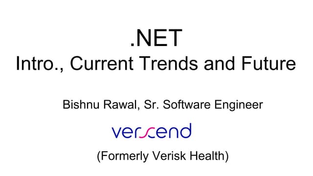 .Net: Introduction, trends and future