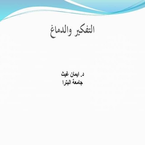  الدماغ والتفكير 