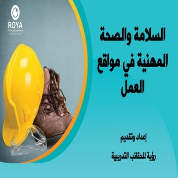 السلامة والصحة المهنية 