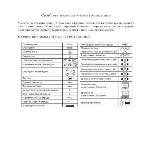 симболи и ознаке у електротехници | PDF