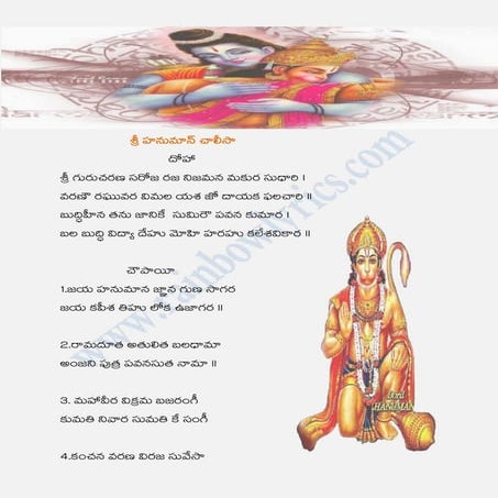 Hanuman Chalisa In Telugu