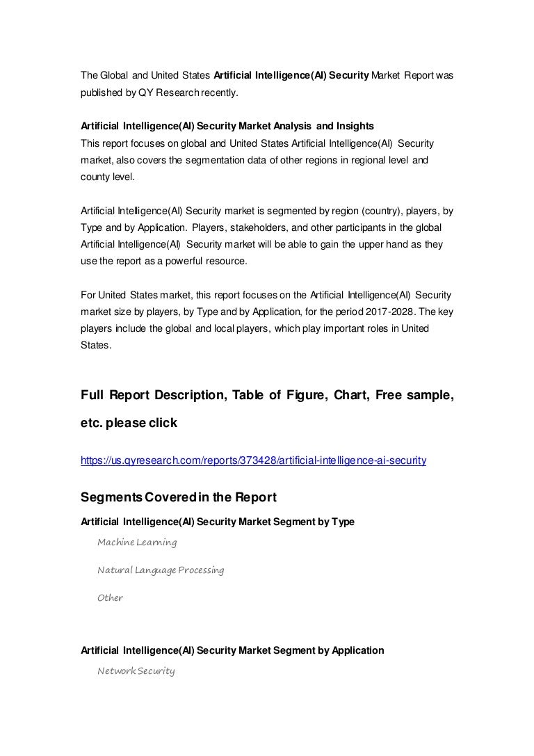 Artificial Intelligence(AI) Security Market Trends, Share, Size, Grow…