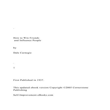 .  How to Win Friends  and Influence People .docx
