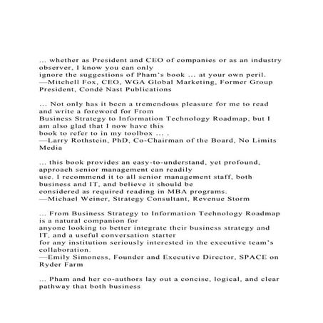 ... whether as President and CEO of companies or as an industr.docx