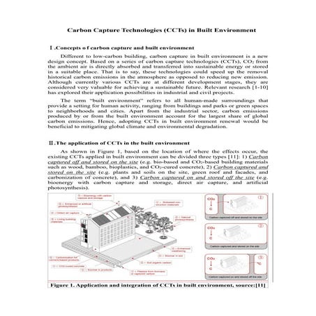 Carbon Capture Technologies (CCTs) in Built Environment | PDF