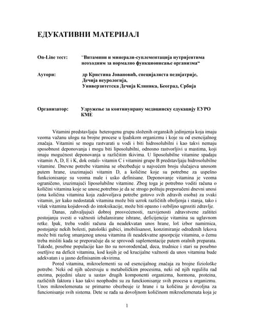 KAKO DA SKELETNO -MISICNI SISTEM BUDE ZDRAV? | PPTX