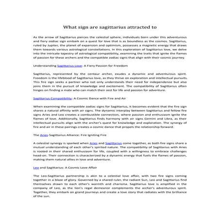 What sign are sagittarius attracted to