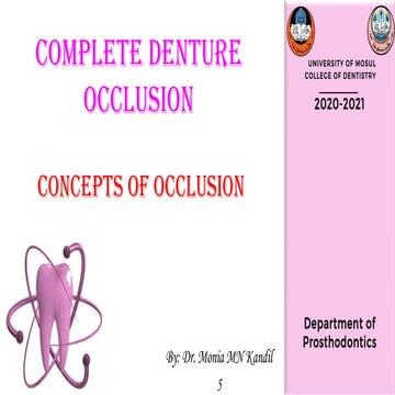 occlusion-5د منيه جامعه الدمنهوري .prosthodontic