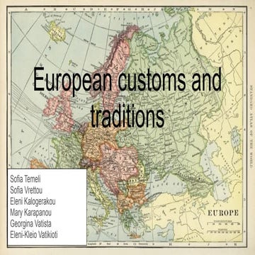 European customs and traditions student project 2024tx