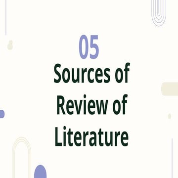 REVIEW AND INTRODUCTION TO  LITERATURE REVIEW
