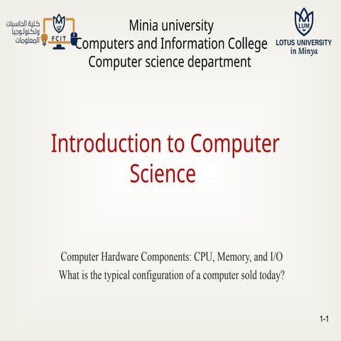 introduction to computer science presentation in english | PPT