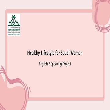 Presentation Healthy Lifestyle for Saudi Women ‎