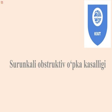 Surunkali opka kasalligi ................ | PPTX
