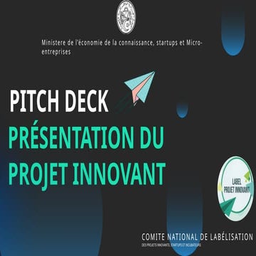 Modèle de Présentation du Pitch Deck du Label Projet-Innovant et ...