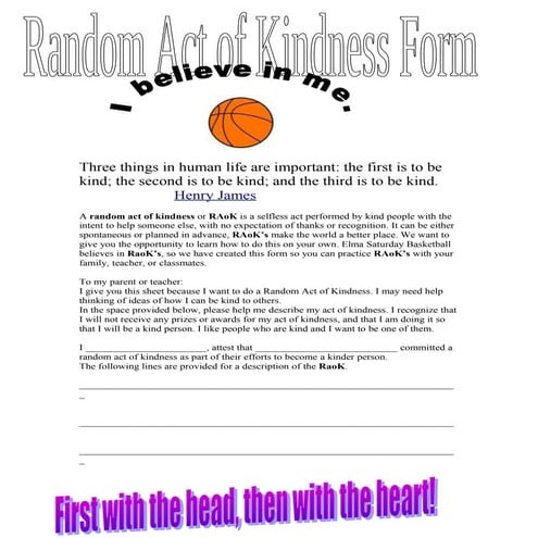 Random acts of kindness pow | PDF